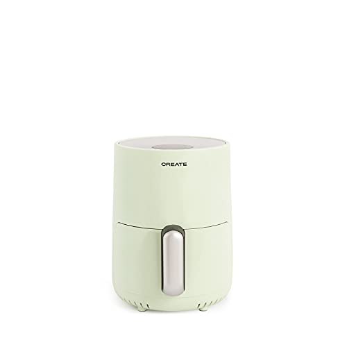 CREATE/FRYER AIR/Freidora de aire sin Aceite 1,5L Verde / 900W, cesta antiadherente, selector de temperatura 80-200°, apagado automático, Libre de BPA, Programable