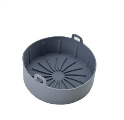 Molde de Silicona para Freidora de aire de 22 cm - Cesta de Silicona para Freidora sin Aceite - Olla de Silicona reutilizables y antiadherentes para Microondas, Sartén y/o Horno