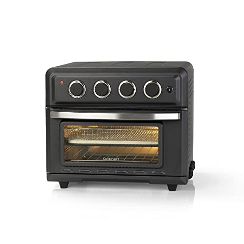 CUISINART, Cuisinart Freidora de Aire Mini Horno, Freidora sin Aceite 17L y Horno eléctrico, 7 Programas, Airfryer, Temporizador, Más rápido, Más sano, TOA60E, gris