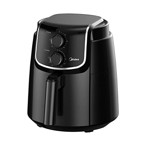 Midea MF-TN35D2 Freidora de aire 3,5 litros, Freidora sin aceite, temperatura máxima 200 ℃, 60 minutos temporizador, funciones múltiples, negro