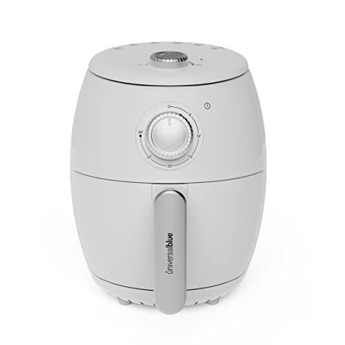 UNIVERSALBLUE Freidora de Aire Sin Aceite | Air Fryer 2 Litros Blanca Sin Aceite | Cesta Apta Lavavajillas