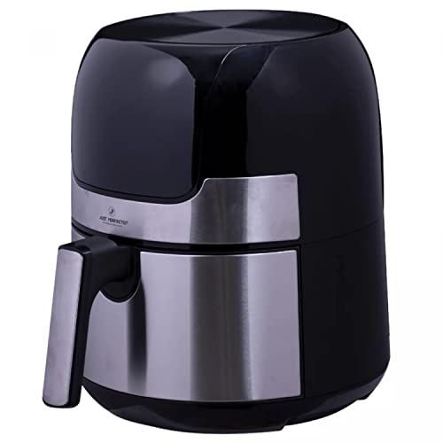 Freidora de Aire Caliente Just Perfecto 3,5L - Airfryer hasta 200°C - Freír sin Aceite con Programas para 500g - Airfryer 1400W con 9 Programas - Freidora de Aire Caliente para Patatas Fritas