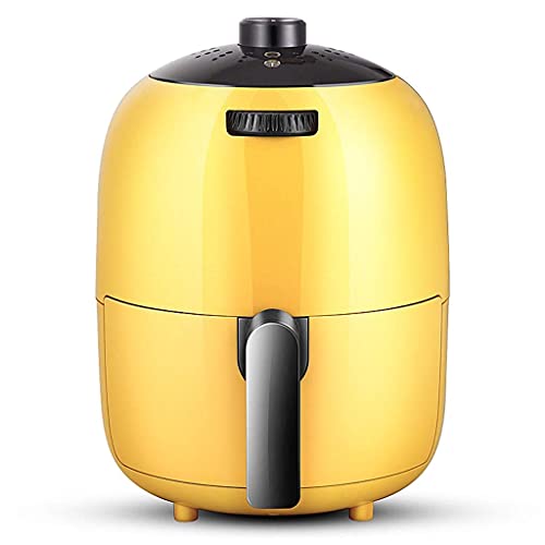 Freidora eléctrica de aire caliente Mini 2L, 1000W Freidora de aire inteligente sin aceite, máquina automática de papas fritas, temporizador y control de temperatura ajustable, fácil de limpiar (Color