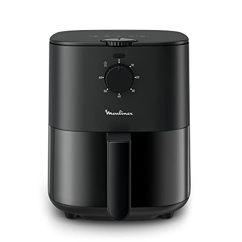 Moulinex Easy Fry Essential 3.5 L EZ1308 Freidora de Aire Caliente, con Poco o Sin Aceite, Controles manuales, 5 Programas, Comidas Sanas, Capacidad 1 Kg, Hasta 4 personas, Compacto, Color Negro