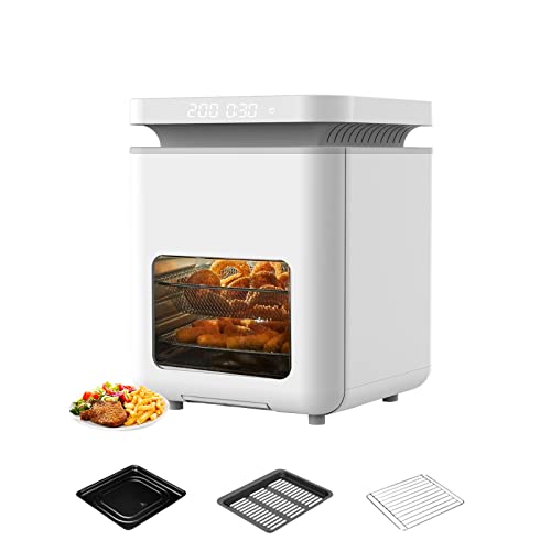 CCN Freidora de Aire Caliente 6,0L 1400W XXL Freidora de Aire Caliente con 8+ Funciones de Menú, Pantalla Táctil Digital LED, Ventana Transparente, Construcción de Doble Capa, Sin Aceite