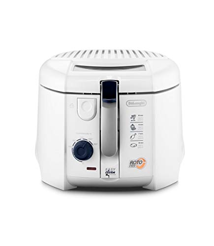 DeLonghi F28311.W1 Freidora, 1.2 L, rotativa, 1800 W, 0 Decibeles, Acero Inoxidable, plástico, Blanco