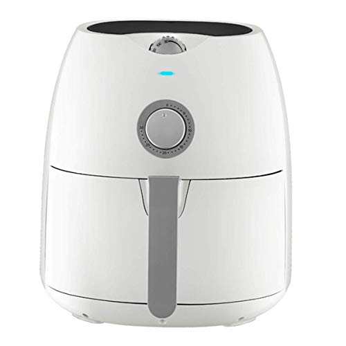 YJDQ Freidora sin Aceite 2.6L Capacidad de Red Screen Smart Home Baja en Grasa Compacta Freidora de un Toque Saludable Digital para Cocinar,Hornear Y Asar,Blanco