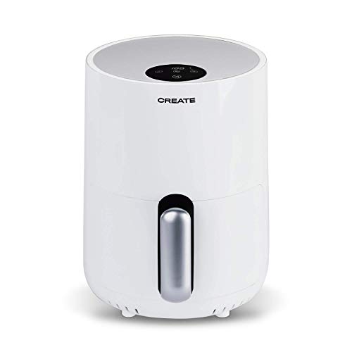 CREATE/FRYER AIR/Freidora de aire sin Aceite 1,5L Blanca / 900W, cesta antiadherente, selector de temperatura 80-200°, apagado automático, Libre de BPA, Programable