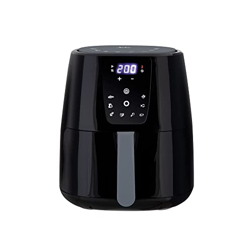 JATA JEFR1225 - Freidora sin aceite con 8 programas de cocinado. Control digital. Capacidad de 5 l. Hasta 200º. Cestillo antiadherente y apto para lavavajillas. Temporizador de 30 minutos. 1300 W