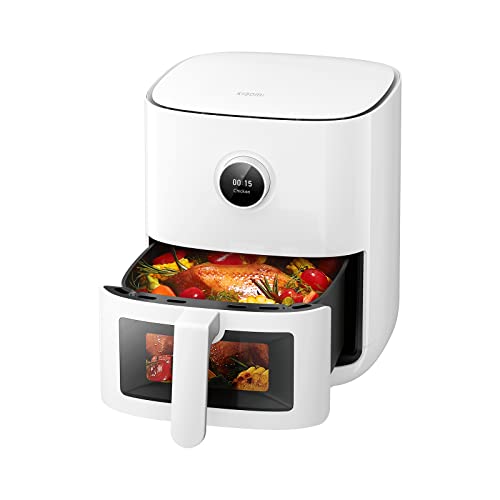 Xiaomi Smart Air Fryer Pro - Freidora de aire de 4L de capacidad, 1600W, Más de 100 recetas, pantalla OLED, temperatura regulable 40°C-200°C, blanco (Versión ES + 3 años de garantía)