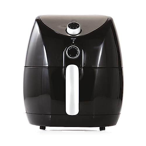 Tower T17021 Freidora de Aire Tamaño Familiar: Air Fryer con Circulación de Aire Rápida y Temporizador de 60 Minutos: Freidora Sin Aceite de 4.3 L, 1500 W, Negro