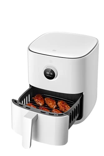 Xiaomi Mi Smart Air Fryer Freidora de Aire Caliente con Pantalla OLED Aplicación iOS/Android Mi Home Opcional (1500 W, 3.5 L,Función de Temporizador, Compatible con Lavavajillas, Google Assistant)