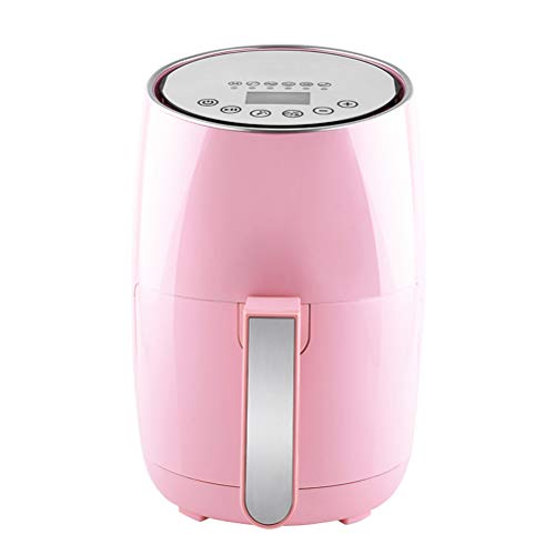 LTLWSH 2L Freidora sin Aceite, Freidora de Aire Caliente con 6 Programas, Air Fryer con Temperatura y Temporizador Ajustable, Cesta Antiadherente 1200W,Pink