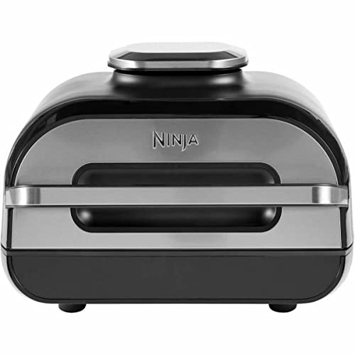 Ninja Foodi MAX [AG551EU] Parrilla y Freidora de Aire con Sonda Digital, 3.8 l, 6 Funciones de Cocción, 2460 W, 3.8 litros, Non-Stick Ceramic Coated, Gris/Plata