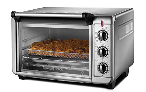 Russell Hobbs Mini Horno Express Air Fry - Horno Eléctrico de Sobremesa, 5 Funciones: Freir Sin Aceite, Hornear, Dorar, Tostar y Mantener Calor, Horno Convección, 1500 W, Capacidad 12,6 L - 26095-56