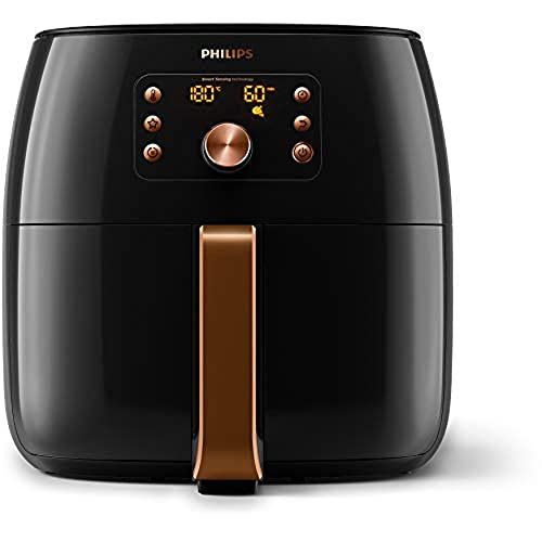 Philips Premium Airfryer XXL - 7.3L, Freidora sin Aceite, Smart Sensing, Tec Rapid Air y Fat Removal, NutriU (HD9860/90)