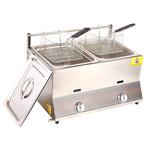 Deep Fryer Freidora A Gas 6L / 12L Freidora Comercial De Acero Inoxidable Freidora De Gran Capacidad Freidora De Encendido Electrónico