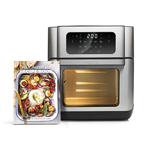 Princess 182065 Freidora sin aceite y Horno de 10 L, hasta un 66.7% menos de consumo de energía, libro con 30 recetas incluido, 10 programas, con accesorios