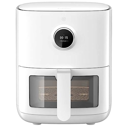 Mi Smart Air Fryer Pro 4L – Freidora de aire, 4 litros, 1600W, 100 recetas, Ventana transparente, Color Blanco