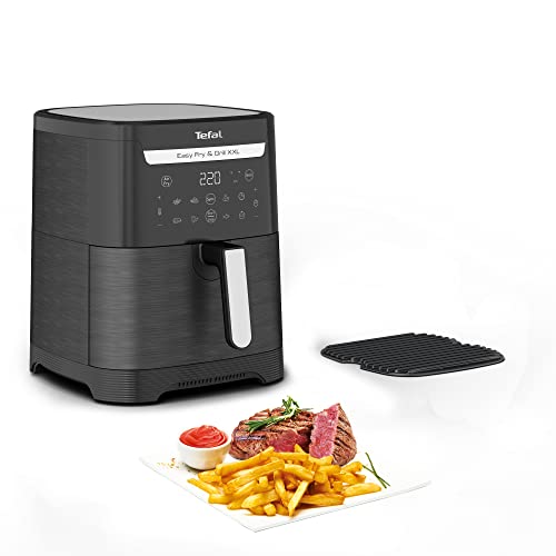 Tefal EY8018 Easy Fry & Grill XXL - Freidora de aire caliente 2 en 1 | capacidad XXL | Separador Flexcook para 2 zonas separadas | resultados crujientes | frito saludable, 8 programas, color negro