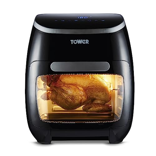 Tower T17039 Freidora de Aire Xpress 5 en 1: Air Fryer Digital con Rápida Circulación de Aire y Temporizador de 60 Minutos: Freidora Sin Aceite de 11 L, 2000 W, Negro