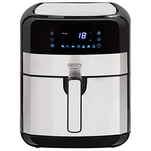 Camry CR6311 Freidora de Aire Caliente sin Aceite, 5 litros, Airfryer, 8 Programas Cocción, Panel Digital, Regulador de Temperatura 80-200ºC, Temporizador 60 Minutos, 2500W