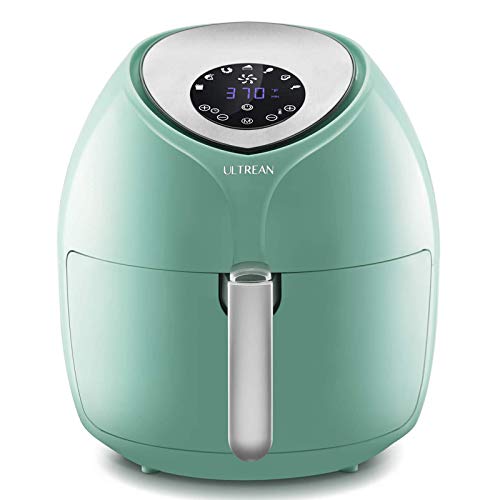 Ultrean Freidora sin Aceite, Freidora Aire 4-8L, Air Fryer con Pantalla LCD Digital, Sarten Antiadherente, Temperatura y Tiempo Ajustable, sin BPA ni PFOA