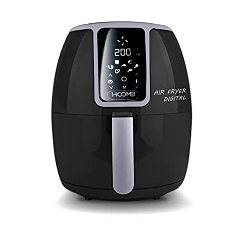 S.I.C Freidora de aire, Air Fryer, cocción sin aceite, gran capacidad, de 80 gradosC a 200 gradosC, tecnología Fast Air, funciones preestablecidas, cesta extraíble, ahorro de energía (4,5 L, negro)