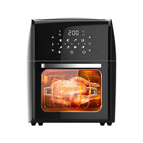 NCRD Air Fryer Electric Hot Hot Oven Oilless Cocina LED Touch Pantalla digital, horno de encimera 10 en 1 con deshidratador y rotisserie, precalentamiento y agitación recordatorio, canasta antiadheren