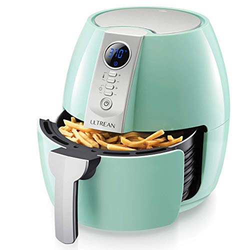 Ultrean Freidora sin Aceite, Freidora Aire 4L, Air Fryer con Pantalla LCD Digital, Sarten Antiadherente, Temperatura y Tiempo Ajustable, sin BPA ni PFOA