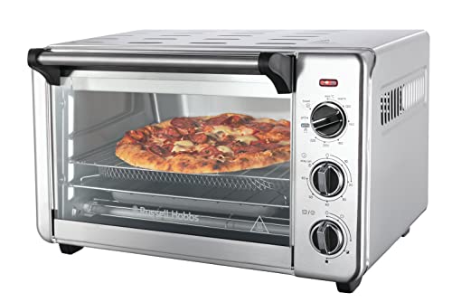 Russell Hobbs 26680-56 Mini Horno Eléctrico de Sobremesa, sin Aceite, 5 Funciones: Freír Sin Aceite, Hornear, a la Parrilla, Tostar y Mantener Caliente, 1500 W, Capacidad 12 L, Gris