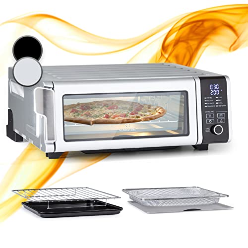 Klarstein Horno Freidora de Aire Caliente de 1700W de Calentamiento Rápido para Cocinas, Freidora Sin Aceite Compacta, Capacidad 10 l, Fácil de Limpiar, Freidoras Compactas, Air Fryer 8 Programas