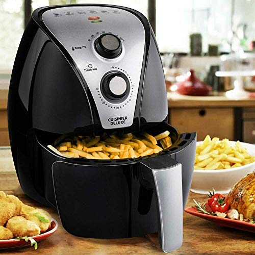 Deluxe Airfryer - Freidora de aire caliente sin aceite (3,2 L, para freír, 1500 W)