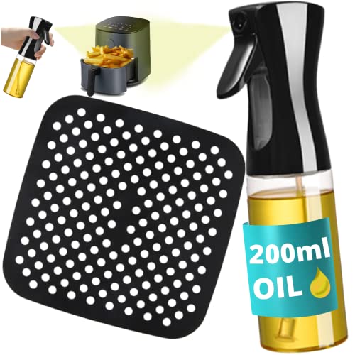 Uonel INDUSTRY Pulverizador de aceite Accesorios COSORI Silicona Air fryer cuadrada - Spray aceite cocina Freidora aire Aceitera oliva vaporizador - Difusor