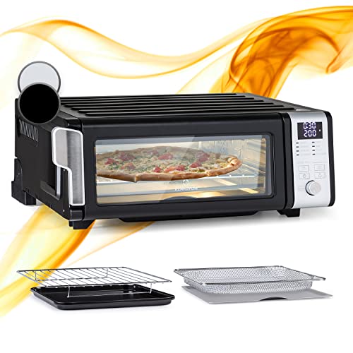 Klarstein Horno Freidora de Aire Caliente de 1700W de Calentamiento Rápido para Cocinas, Freidora Sin Aceite Compacta, Capacidad 10 l, Fácil de Limpiar, Freidoras Compactas, Air Fryer 8 Programas