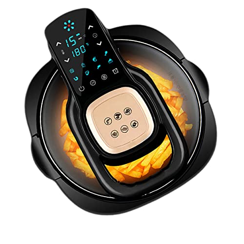 Monsóri Freidora sin Aceite 8.0L Freidora de Aire Caliente con Programas Preconfigurados, Air Fryer con Visión 360º Panorámica, Pantalla Táctil LCD, 1800W, Dietética y Saludable, Color Negro