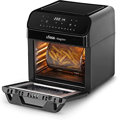 Ufesa Magister Freidora de Aire sin Aceite Airfryer de 12L, 12 Programas, 1850W, Temporizador, Temperatura 200ºC, 6 Accesorios Incluidos, Sin BPA