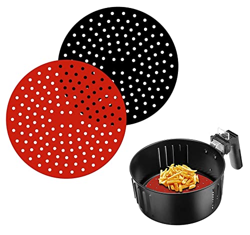 Accesorios Freidora sin Aceite - Almohadilla Freidora de Aire - Utensilio Airfryer Silicona - Alfombrilla Rejilla para Horno - Molde Cesta Microondas