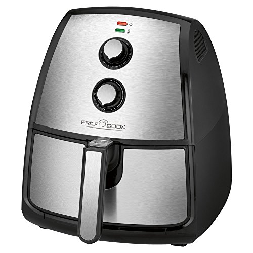 ProfiCook PC para 1115 H Freidora sin Aceite por Aire Caliente, 1500 W, 3.5 litros, 44 Decibeles, Acero Inoxidable, Gris/Negro